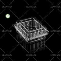 Récipient en plastique PET rectangulaire jetable personnalisé Boîte d'emballage blister de fast-food pour le stockage des légumes, des gâteaux, des gelées et des aliments