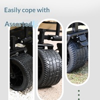 Chariot de camping d'extérieur pliable à traction manuelle pour vendeurs ambulants, en métal léger, vente en gros fabricant