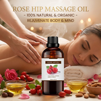 Minyak Pijat Rose Hip Label Pribadi Botol 100ml OEM ODM Kustom