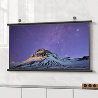 Écran de projection motorisé électrique Everycom 72 pouces 84 pouces 100 pouces 16:9 HD LED pour home cinéma, tissu blanc mat