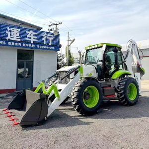 Máquina de Terraplanagem Mais Barata, Mini Trator Agrícola 4x4 Reboque com Retroescavadeira para Venda - Product Image 1