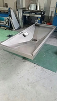 Hotte d'extraction au sol en acier inoxydable et acier galvanisé avec registre d'air, taille personnalisable, installation facile