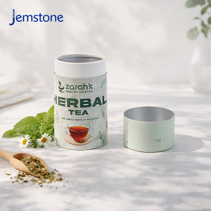 บรรจุภัณฑ์ทรงกระบอกสำหรับชาสมุนไพรเกรดอาหาร ย่อยสลายได้ คุณภาพสูง บรรจุภัณฑ์ทรงกระบอกสำหรับคุกกี้และถั่ว ทำจากกระดาษคราฟท์ - Product Image 4