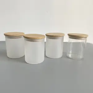 9 унций, баночка для организации кладовой, пустая стеклянная свеча, сублимационный прозрачный контейнер для еды с индивидуальной белой коробкой