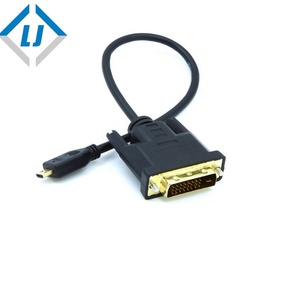 LJ-Cable <span class=keywords><strong>adaptador</strong></span> macho 4K chapado en oro, Micro <span class=keywords><strong>HDMI</strong></span> a <span class=keywords><strong>DVI</strong></span> 24 + 1 - Product Image 3
