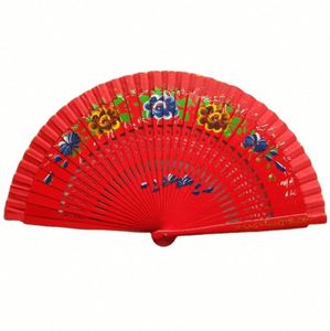Wholesale Traditional Solid Color Bamboo <b>Hand</b> <b>Fan</b> with Carved Design-Eco-Friendly for Weddings Events & Home Decor - Product Image 1