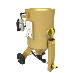 High pressure sand blast pot, Portable pressure air sandblaster, movable mobile sand blasting machine