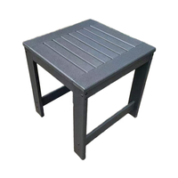 Table d'appoint pliable et empilable en PEHD pour extérieur, résistante aux intempéries, en bois composite, table de jardin moderne carrée, table basse de patio