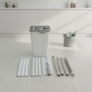 ไม้ถูพื้นแบบแบน พร้อมที่บีบน้ำในตัว  ขนแปรงคุณภาพสูง  หุ้มด้วยฟองน้ำ  พร้อมยางปาดน้ำ - Product Image 1