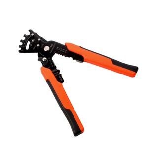 5 In 1 Wire Bending Pliers Metric Chrome Vanadium Steel Orange Serrated Jaw For Electrician Use - Product Image 2