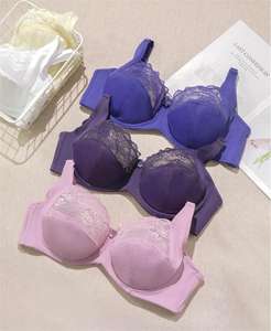 Soutien-gorge romantique grande taille <span class=keywords><strong>F</strong></span> G, bonnet large, armatures, dentelle, maille transparente, légèrement doublé, soutien-gorge pour femmes rondes - Product Image 5