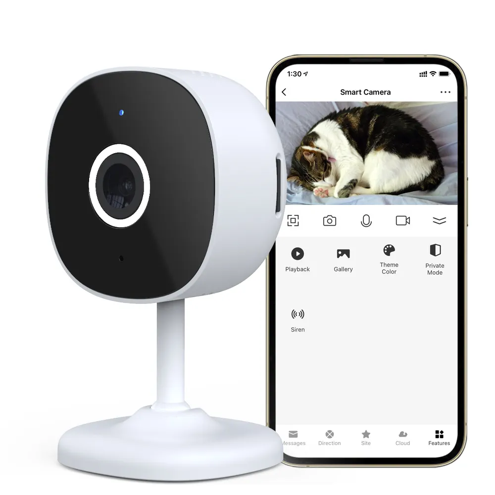 Raden Nieuwe Wifi Camera 3mp 2K Indoor Home Security Camera 'S Voor Baby Oudere Hond Huisdier Monitor Kaart Cloud Storage Werkt Met Alexa