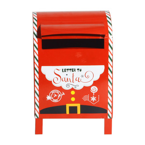 Casetta <span class=keywords><strong>di</strong></span> <span class=keywords><strong>Natale</strong></span> in Legno con Scatola in Metallo per Suggerimenti, Votazioni, Donazioni e Corrispondenza, con Logo Personalizzabile e Fessura - Product Image 3