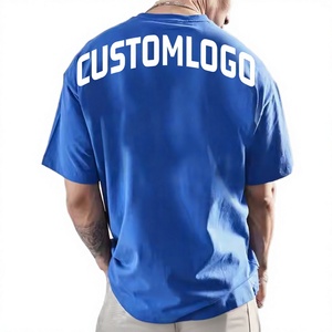 Custom LOGO Plus Size Mens GYM T-<b>Shirts</b> Solid 220 Grams Eco-Friendly Breathable Oversized Workout T-<b>Shirt</b> for Men - Product Image 4