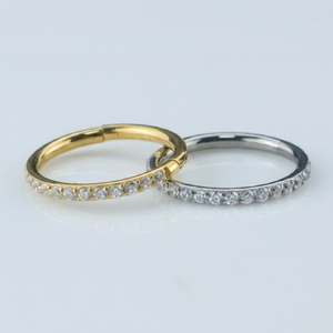 JiaXin ASTM F136 Titanio Anillo de Nariz Segmentado con Bisagra, Aro Doble para Cartílago y Hélix, Joyería para <span class=keywords><strong>Piercing</strong></span> 20G 18G 16G - Product Image 2
