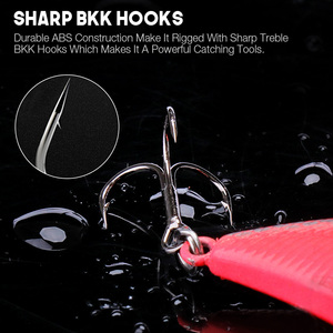 55mm 13g, <span class=keywords><strong>leurre</strong></span> de pêche d'<span class=keywords><strong>hiver</strong></span> wobbler coulant lent vib vmc crochet crankbait vibration appât - Product Image 6