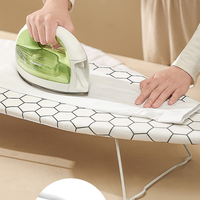 Planche à repasser pliable de table, gain de place, mini planche à repasser pliable à une seule couche, réglable avec un cintre