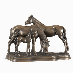 Estatuas de Caballos de Resina Poliéster Fundida en Frío Etechan, Escultura Familiar de Resina - Product Image 2