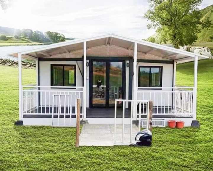 Contenedor prefabricado de 40 pies y 20 pies, casa expandible a la ...