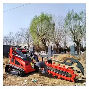Cheapest Farm Work Efficient Trencher Attachment For High Hydraulic Flow Mini Skid Steer Loader