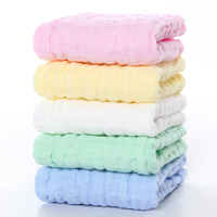 5pcs Square Cotton Baby Towel Set 6 Layer Gauze Breathable Eco-Friendly Saliva & Bath Towels for Newborn Babies