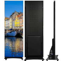 Afficheur publicitaire intelligent portable P2.5 d'intérieur, écran LED Totem, écran LED pliable numérique d'intérieur, mur vidéo