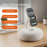 Support de tablette/téléphone réglable à succès – Mini support paresseux en forme d'oreiller avec pince, en ABS, pour la maison et le bureau