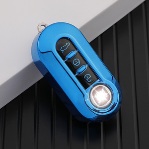 Funda de TPU suave de primera calidad para llave de coche, carcasa para <span class=keywords><strong>Fiat</strong></span> 500 Panda Ducato 500L Punto Lancia Musa, llaveros, llavero, bolsa directa de fábrica - Product Image 3