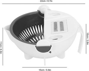 Plastic 17 in 1 Manual <b>Vegetable</b> Chopper Slicer <b>Shredder</b> with Stainless Steel Blades for Carrot and Potato Grating - Product Image 3