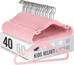 Appendiabiti all'ingrosso Lavinia nero bianco Non antiscivolo spazio di risparmio di plastica floccante per bambini appendiabiti in velluto appendiabiti - Product Image 5
