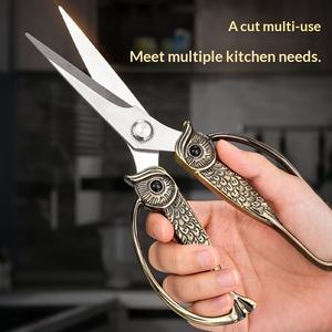 Tesoura Multifuncional de Aço Inoxidável Owl: Durável, Anti-ferrugem e Afiada para Escritório, Artesanato e Uso Estudantil – Ideal para Cortar Flores e Decorações - Product Image 2