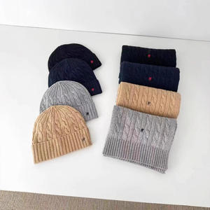 Écharpe en <span class=keywords><strong>laine</strong></span> brodée RL Ruff, tricotée, chaude, résistante au froid, en lin, passe-partout - Product Image 2