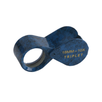 Loupe cadeau 18mm 10x Bleu & Noir Loupe pliante pour bijoux Lentille en verre Taille de poche Triplet Gemological Diamond Appraisal Tools