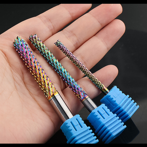 0.5-12mm耐久性のあるmutipulフラットダイヤモンドエンドミルコーン歯エンドミル合成ガラス繊維断熱ナノブルーコーティング - Product Image 4