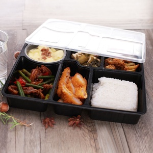 Dùng một lần giá rẻ lấy đi dùng một lần nhựa Hộp Ăn Trưa bao bì thực phẩm <span class=keywords><strong>container</strong></span> ngăn với nắp - Product Image 4