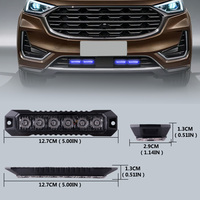 Raryloy Nuevo Juego de 4 Luces Estroboscópicas de Montaje Superficial para Camiones, Autos y Vehículos, Mini Luces Intermitentes para Parrilla, Ultra Delgadas, Impermeables IP65 21