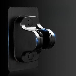 <span class=keywords><strong>Support</strong></span> de pomme de douche noir dernier modèle avec tampon adhésif puissant sans installation de perçage pour mur ou porte de douche en verre - Product Image 3