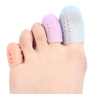 6 Warna Silikon Penutup Jari Kaki untuk Bantal Blister Kalus Jagung Bernapas Pelindung Jempol untuk Gel Pelindung Kaki