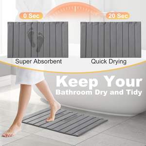 Cf מותאם אישית פו עור diatomite שולחן מחצלת אנטי להחליק מקלחת רצפת שטיח מחצלת שטיח מחצלת שטיח ללא החלקה סופג אמבט מחצלת אבן מחצלת אבן - Product Image 4