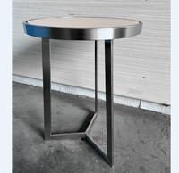 Table d'angle en acier table de canapé table de thé finition personnalisée meubles de salon sur mesure couleur noir blanc or