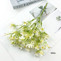 Bouquet de fleurs artificielles en soie Daphné Gypsophile, best-seller transfrontalier, coloré, petites fleurs, décoration florale pour la maison, en tissu, à tenir à la main