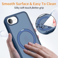 Étui de luxe magnétique personnalisé pour téléphone portable avec support, lentille translucide bleue 17e, vente en gros