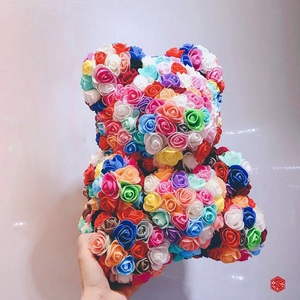 ตุ๊กตาหมีกุหลาบพร้อมกล่องของขวัญ ของขวัญคริสต์มาสและวาเลนไทน์ใหม่ ดอกไม้ประดิษฐ์ตกแต่ง ตุ๊กตาหมีกุหลาบ - Product Image 3