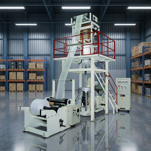 THAVE LDPE PP Blown Film <b>Extruder</b> 40-80kg/h Mini Single Screw <b>Plastic</b> Film Blowing Machine Plant Easy to Operate - Product Image 3