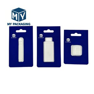 Embalaje de concha de PET Premium con <span class=keywords><strong>tarjeta</strong></span> de papel, paquetes de blíster deslizante, embalaje de termoformado, paquete de blíster para tarro de vidrio concentrado - Product Image 2