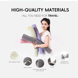 Bantal Leher Lipat Ringan YUE RISE, Bantal Leher Servikal Bulat Multifungsi Busa Memori, Bantal Leher untuk Kantor, Perjalanan, dan Yoga - Product Image 3