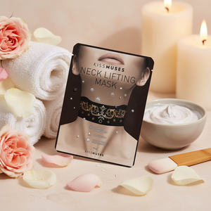 KISSMUSES Masque facial en coton taille voyage pour femmes avec feuille de levage du cou Masque pour le visage et le corps d'amélioration de la beauté naturelle de haute qualité - Product Image 3