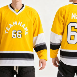 Хоккейная форма из полиэстера с вышивкой и твилом, полностью сублимированная, на заказ (OEM&ODM) - Product Image 2