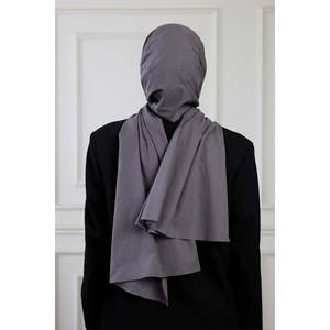 ผ้าคลุมไหล่ผ้าฝ้ายแท้ - สีแอนทราไซต์ - สีแอนทราไซต์ - Product Image 4