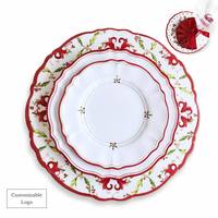 Hoogwaardig melamine servies met aangepast designpatroon, vaatwasserbestendig voor catering en thuisgebruik